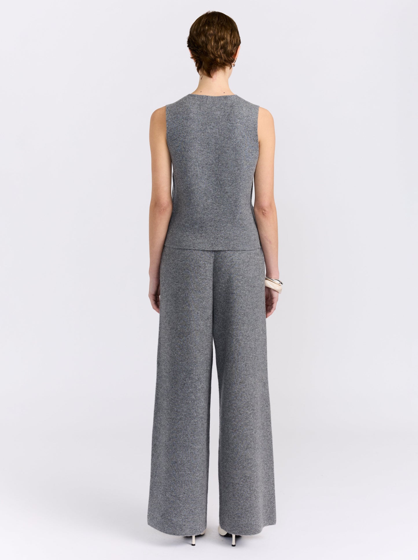 Grey Button-Down Cashmere Waistcoat