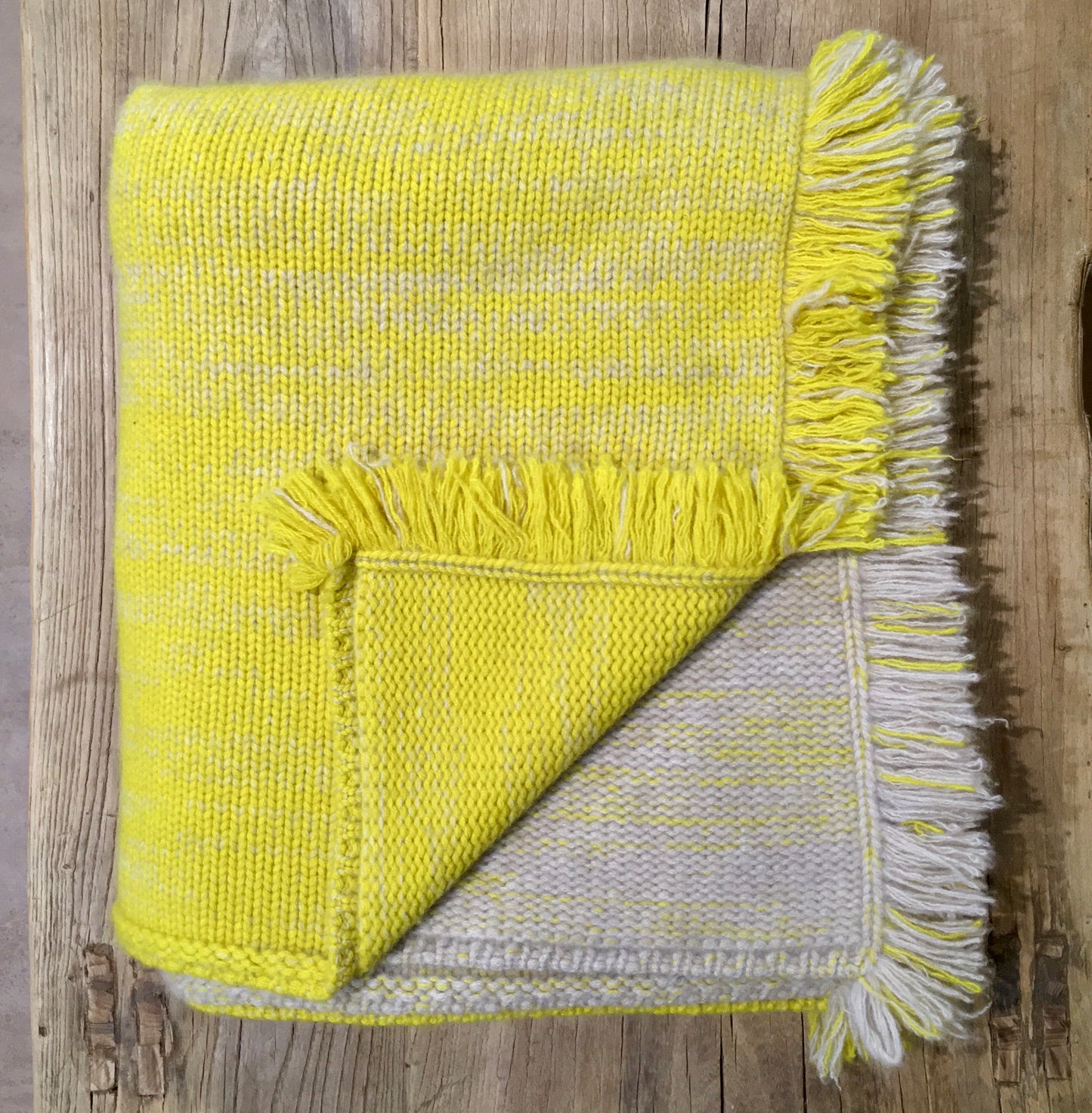 Yellow/Light Brown Chunky Cashmere Pimp Blanket