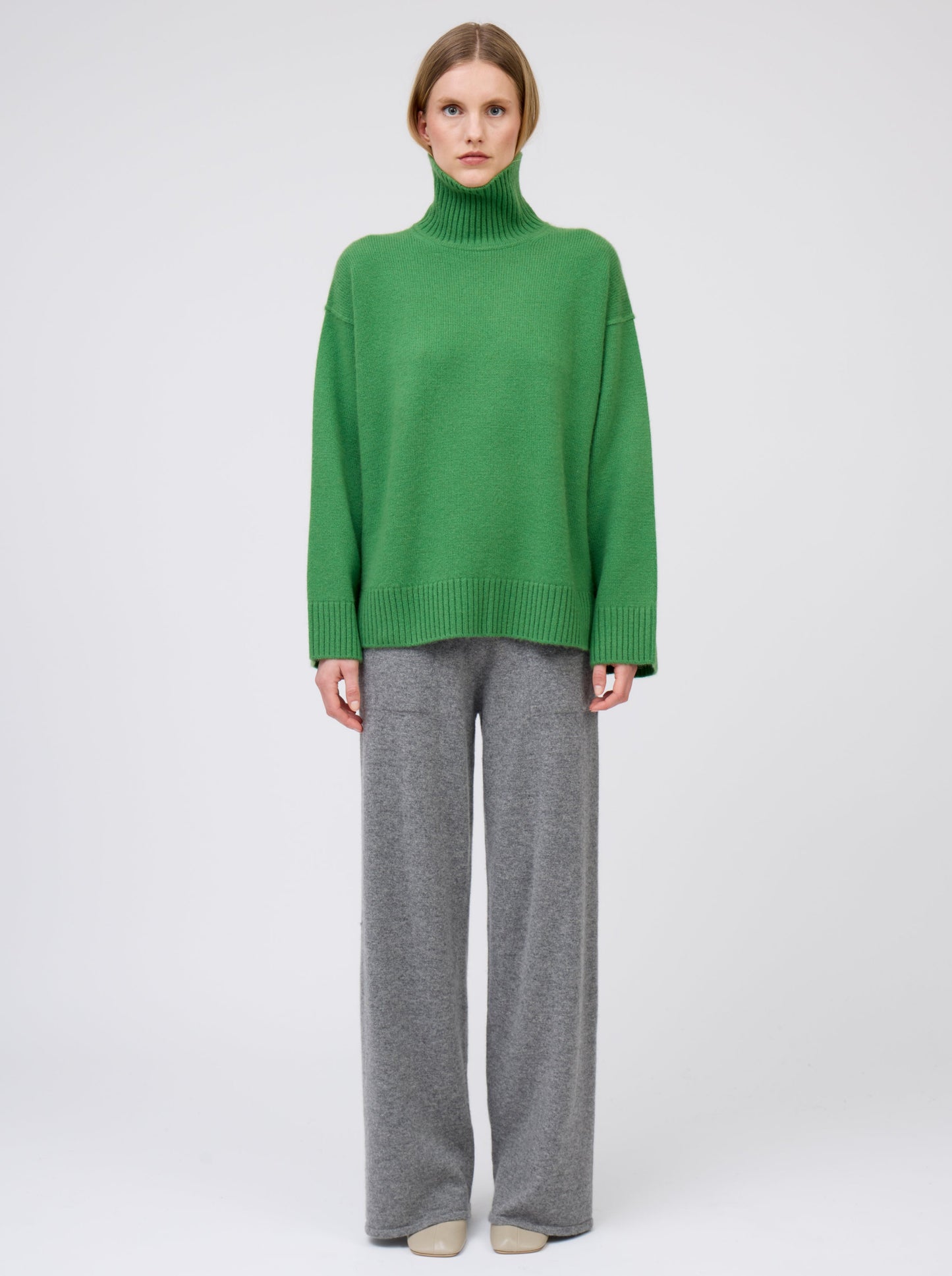 Pine Green AW25 Oversized Roll Neck Jumper