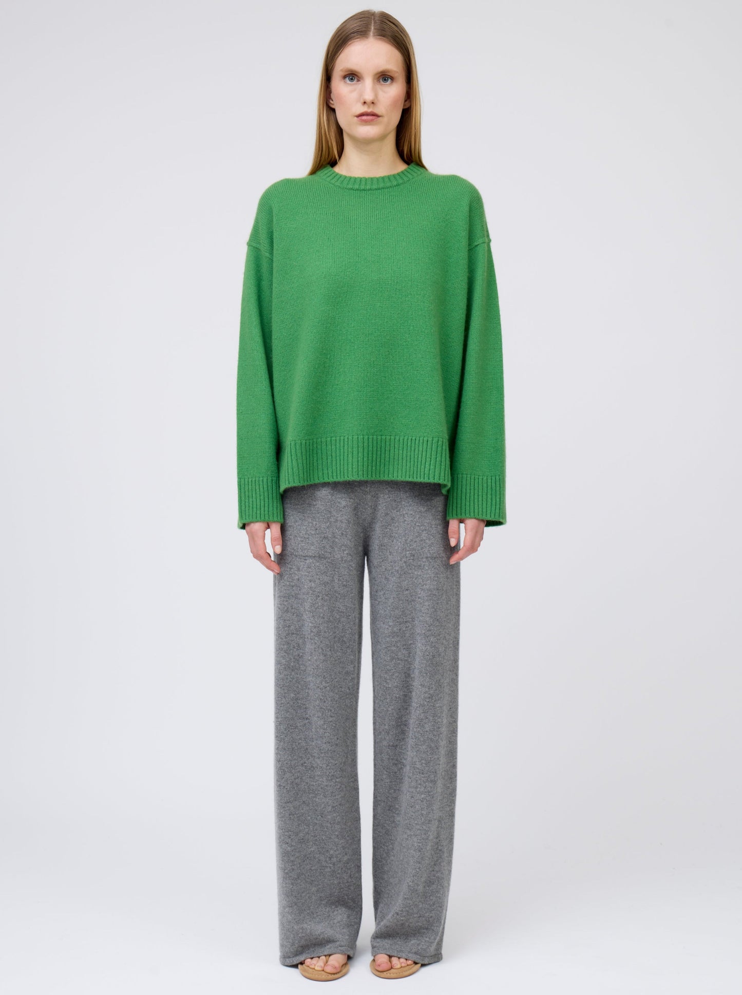 Pine Green AW25 Oversized Round Neck Jumper