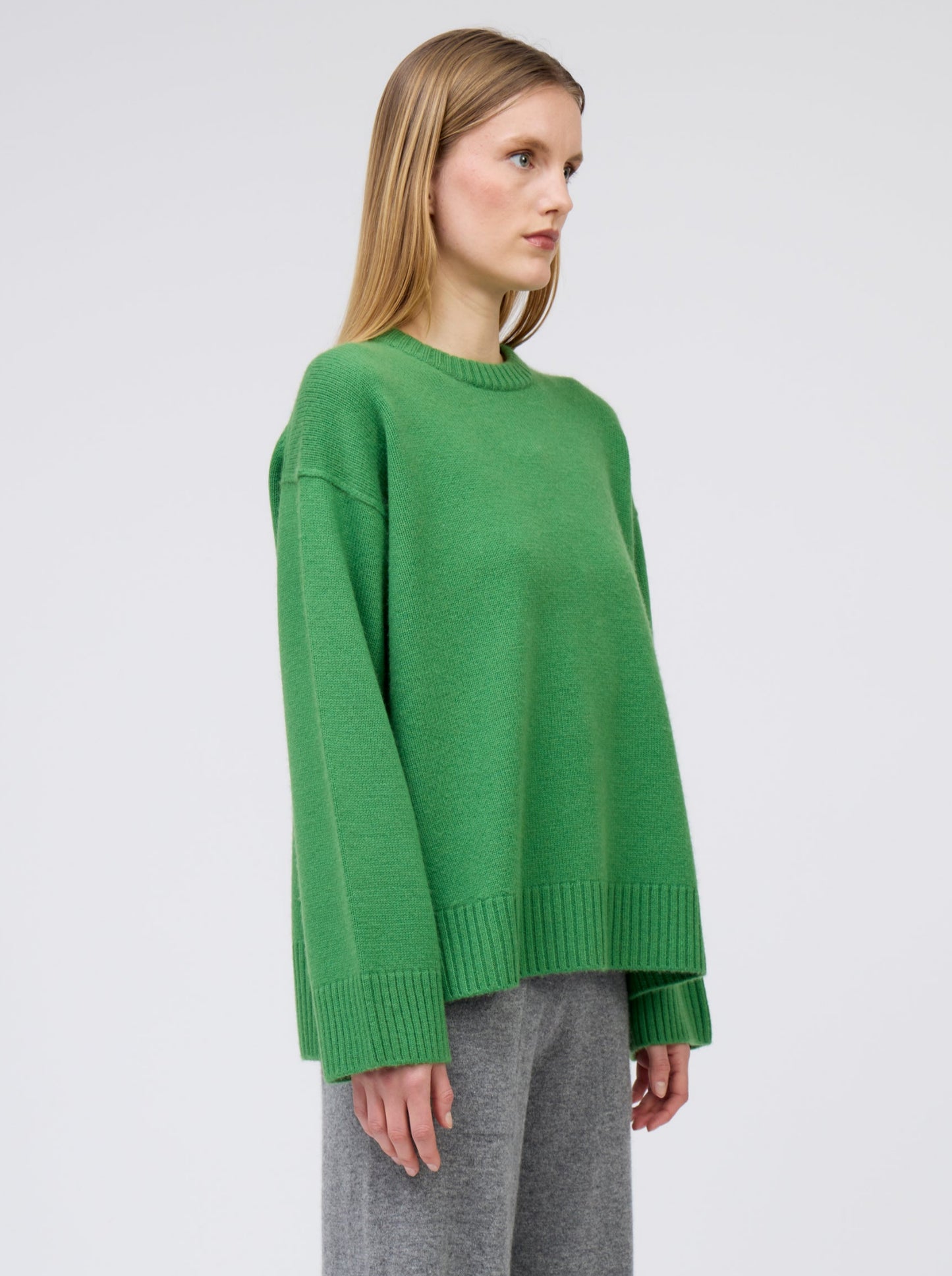 Pine Green AW25 Oversized Round Neck Jumper