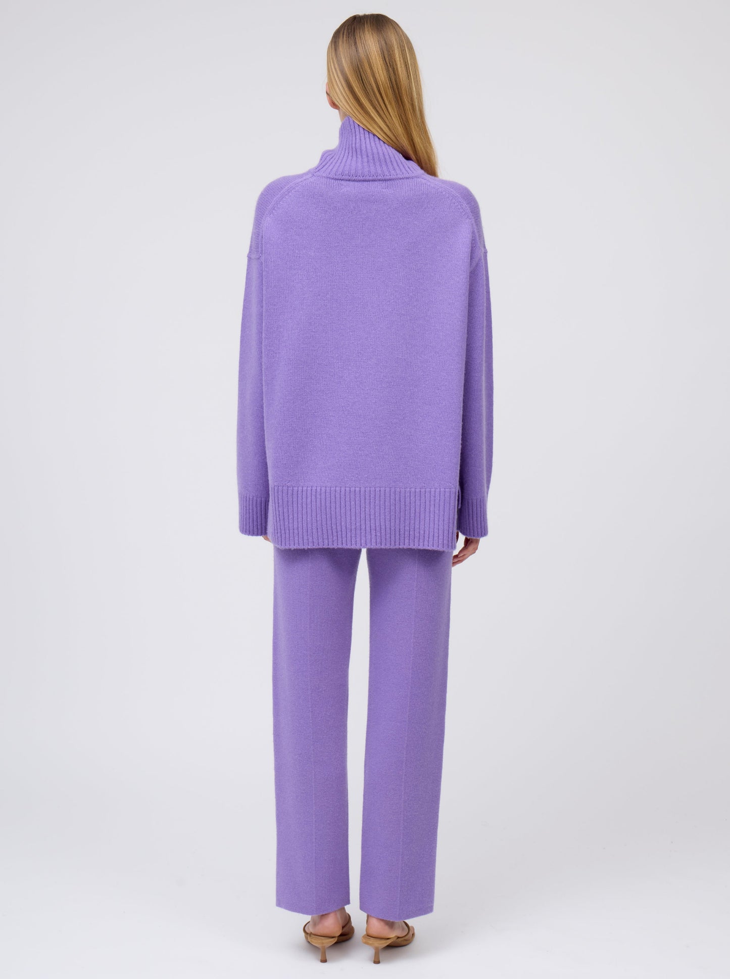 Purple AW25 Oversized Roll Neck Jumper