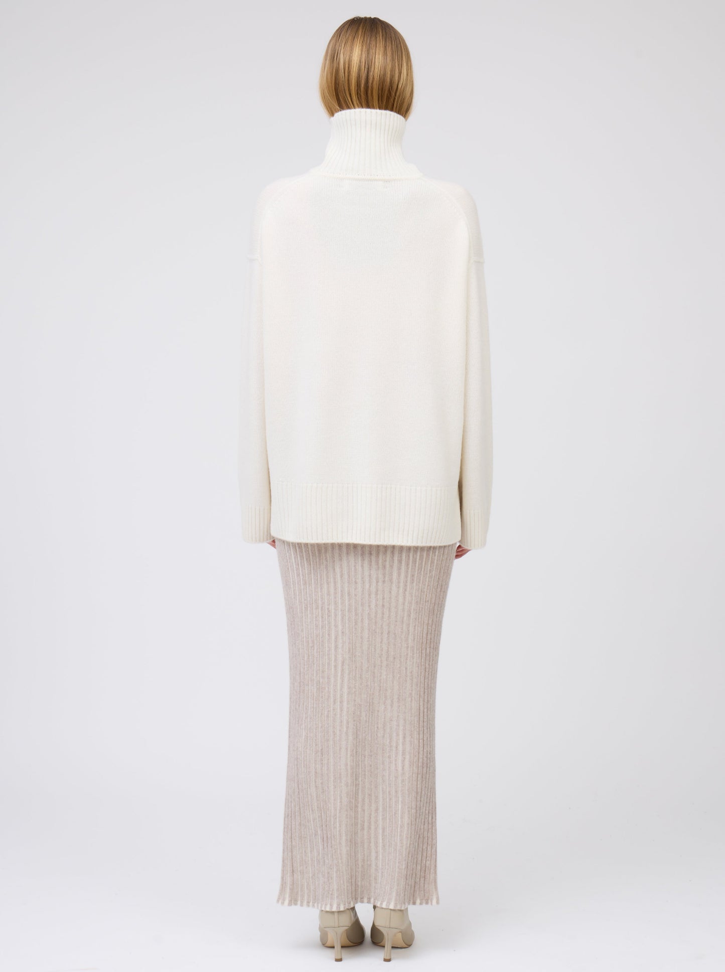White AW25 Oversized Roll Neck Jumper