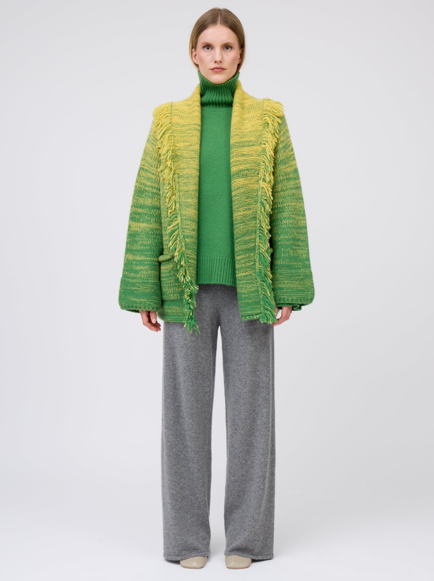 Yellow/Pine Green Cashmere Pimp Jacket