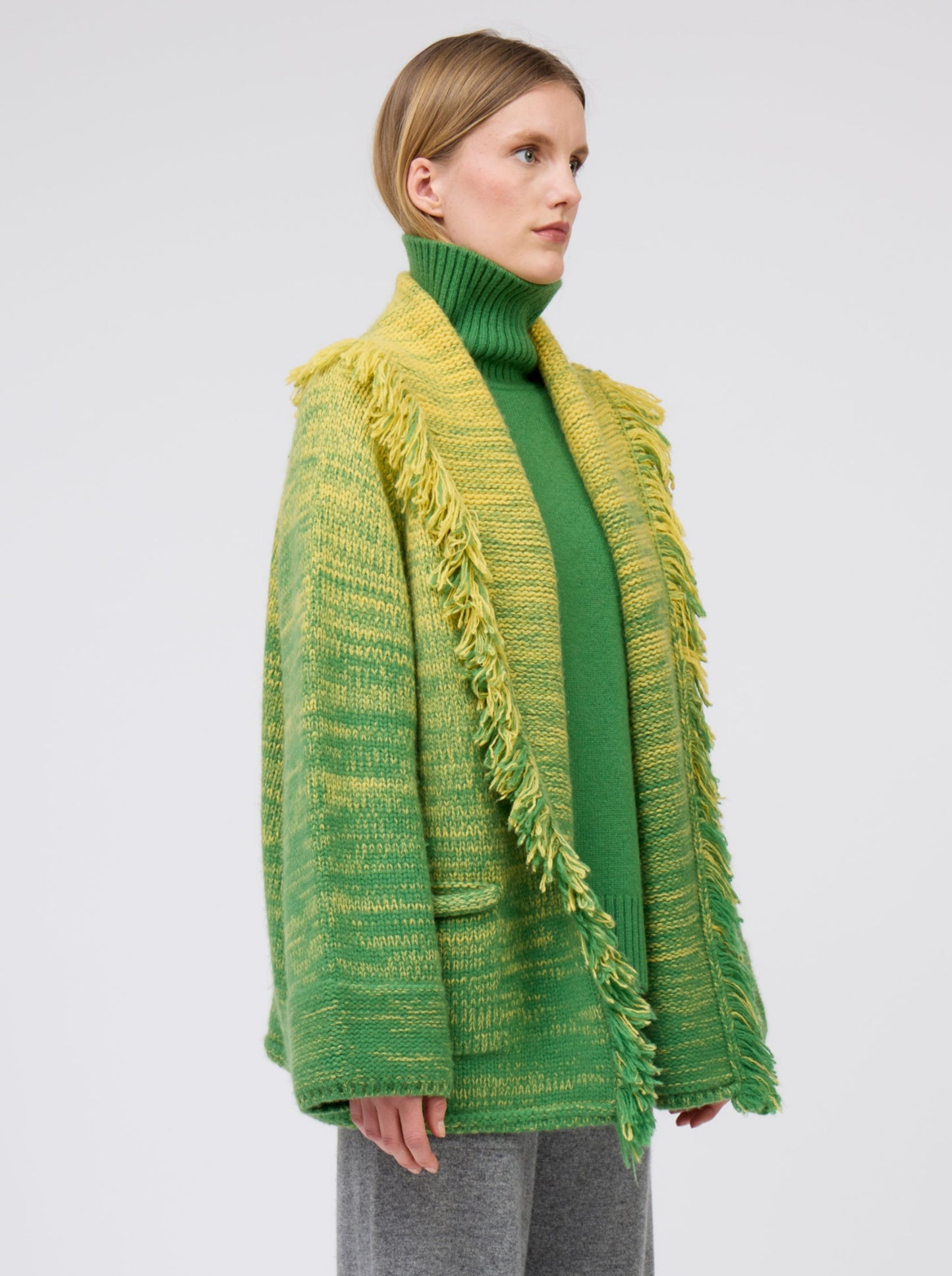 Yellow/Pine Green Cashmere Pimp Jacket