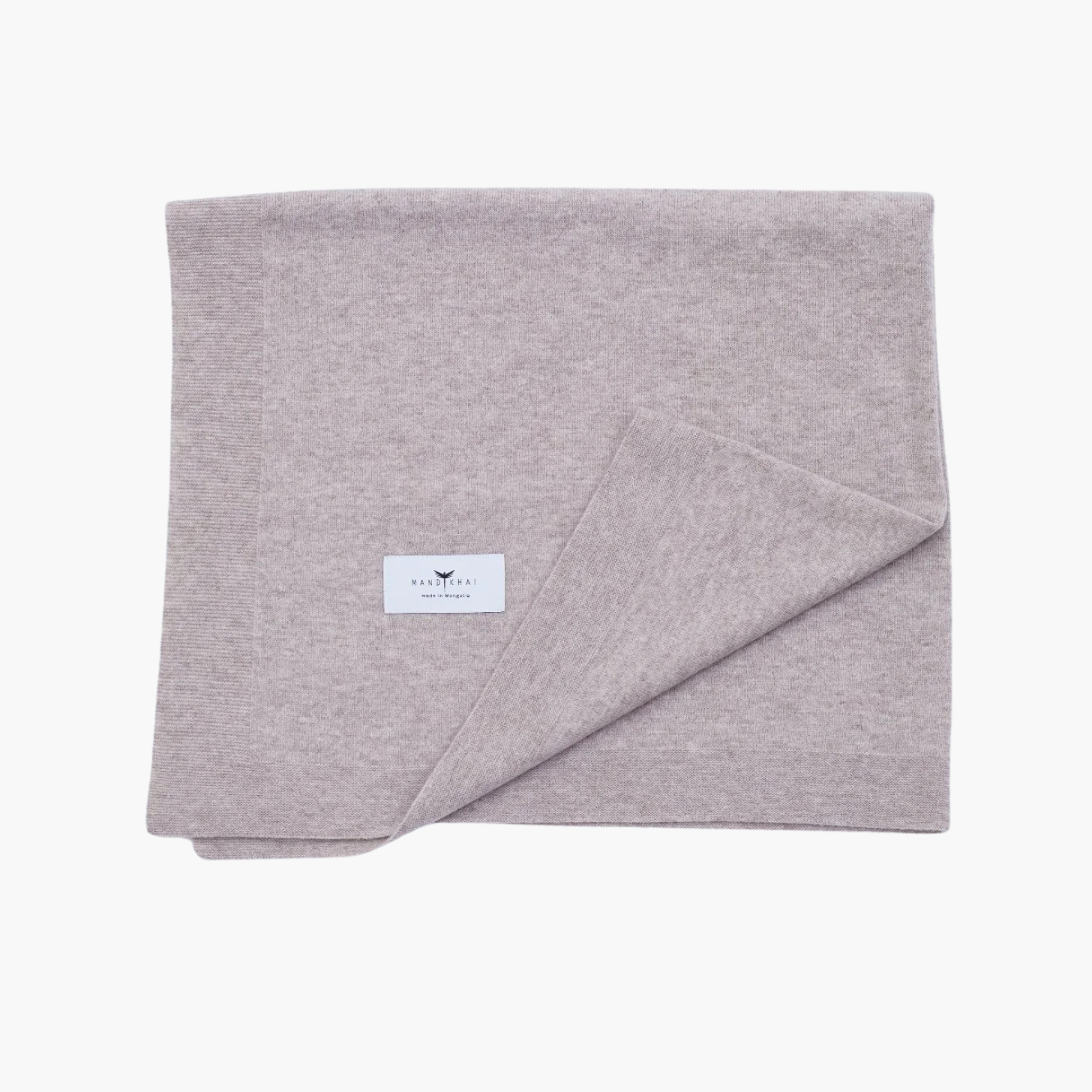 front flat lay of the New Beige Baby Cot Cashmere Blanket