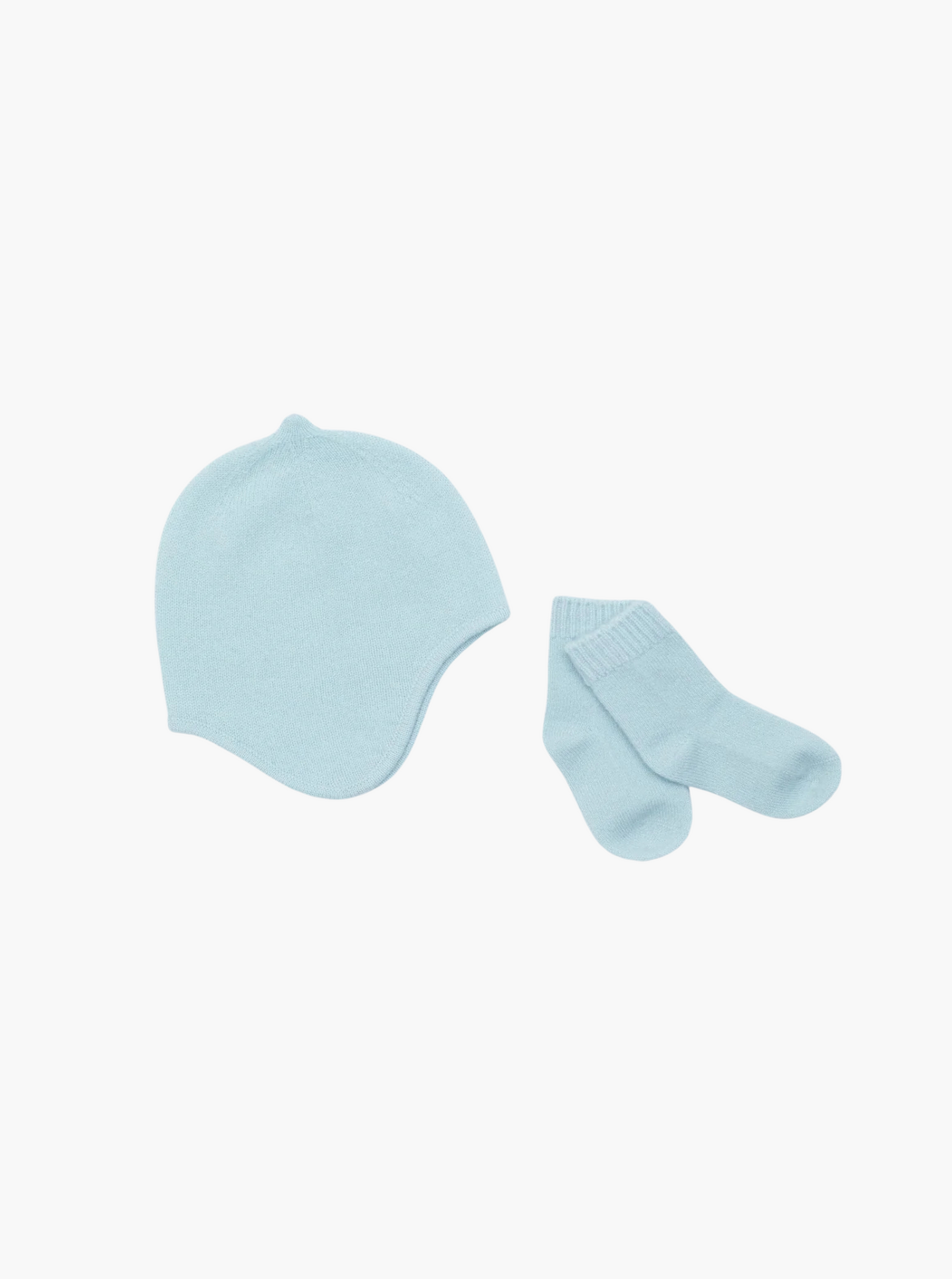 Mint Green Cashmere Baby Hat and Socks set