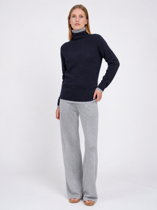 Navy and Grey Aria Sweaters