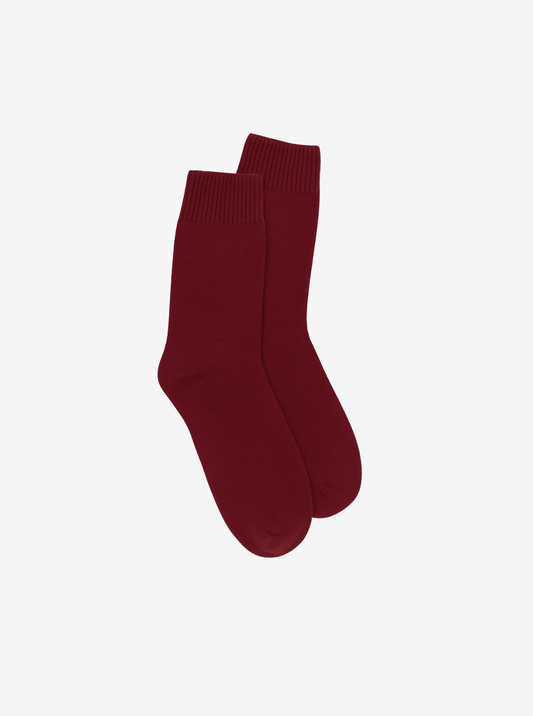 Burgundy Cashmere Short Socks