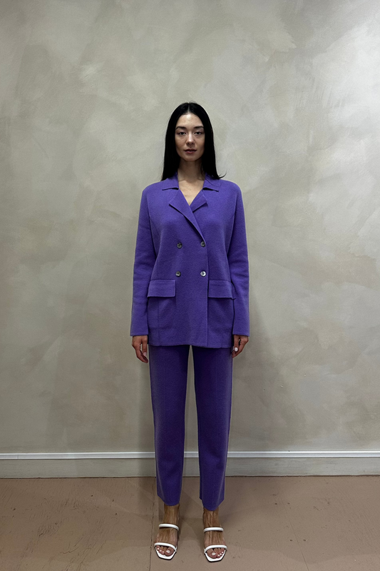 Purple Cashmere Tailored Suit Jacket