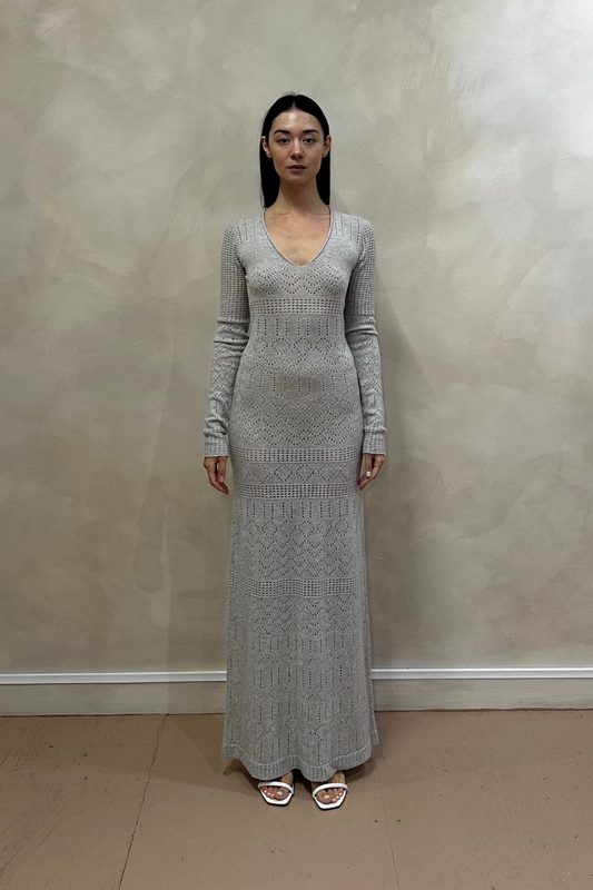 Light Grey Romance Maxi Dress