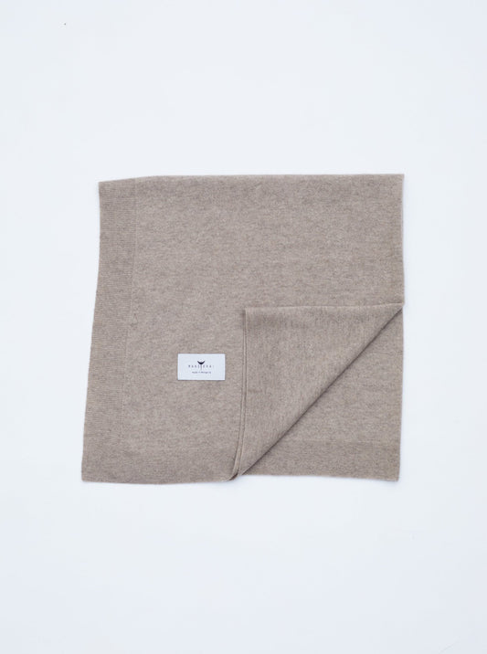 front flat lay of the Light Blue Baby Cot Cashmere Blanket