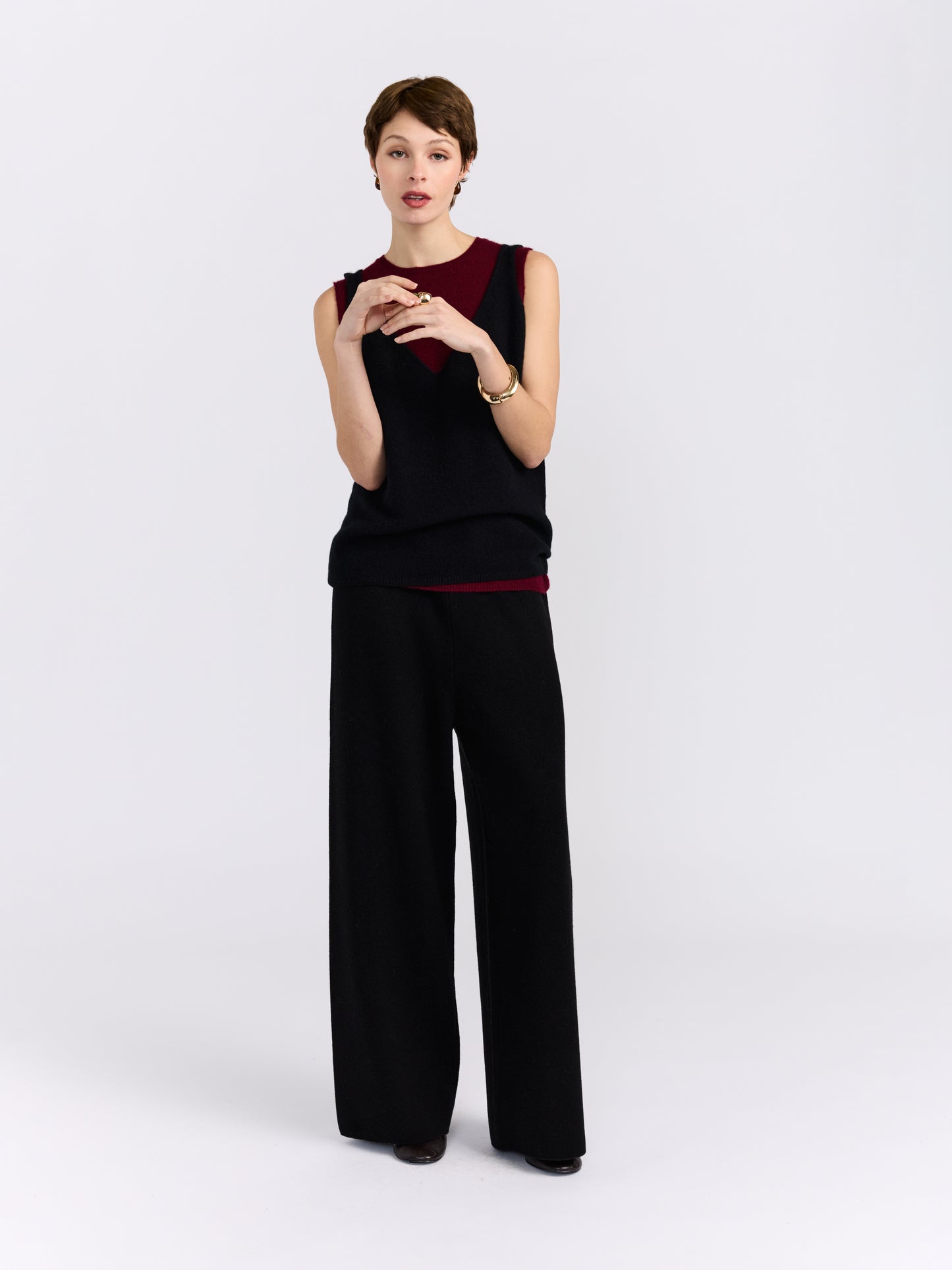 Back Cashmere Go-To Pants