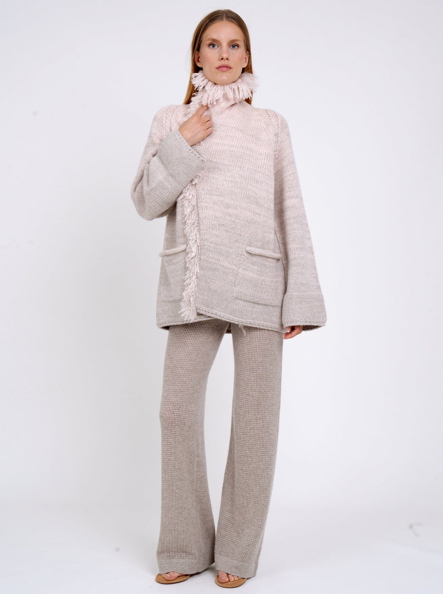 New Beige/ Peach Cashmere Pimp Jacket