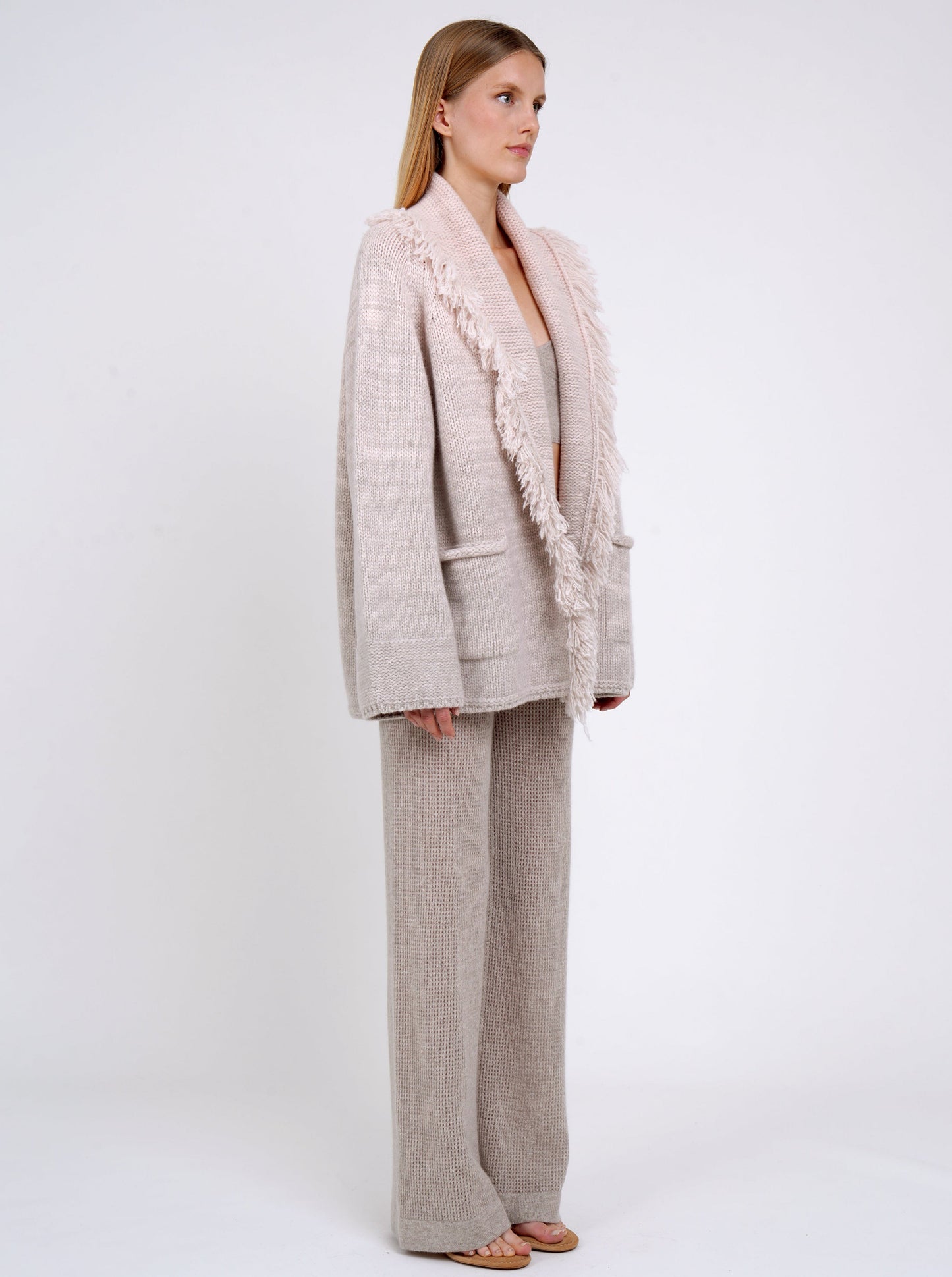 New Beige/ Peach Cashmere Pimp Jacket