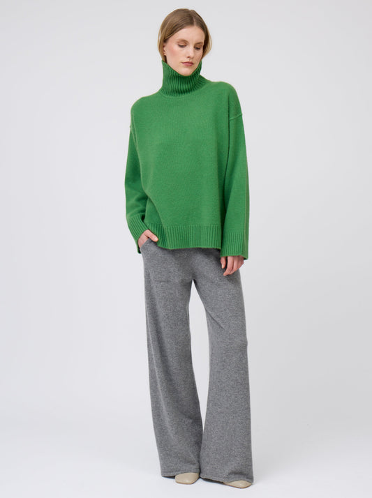 Pine Green AW25 Oversized Roll Neck Jumper