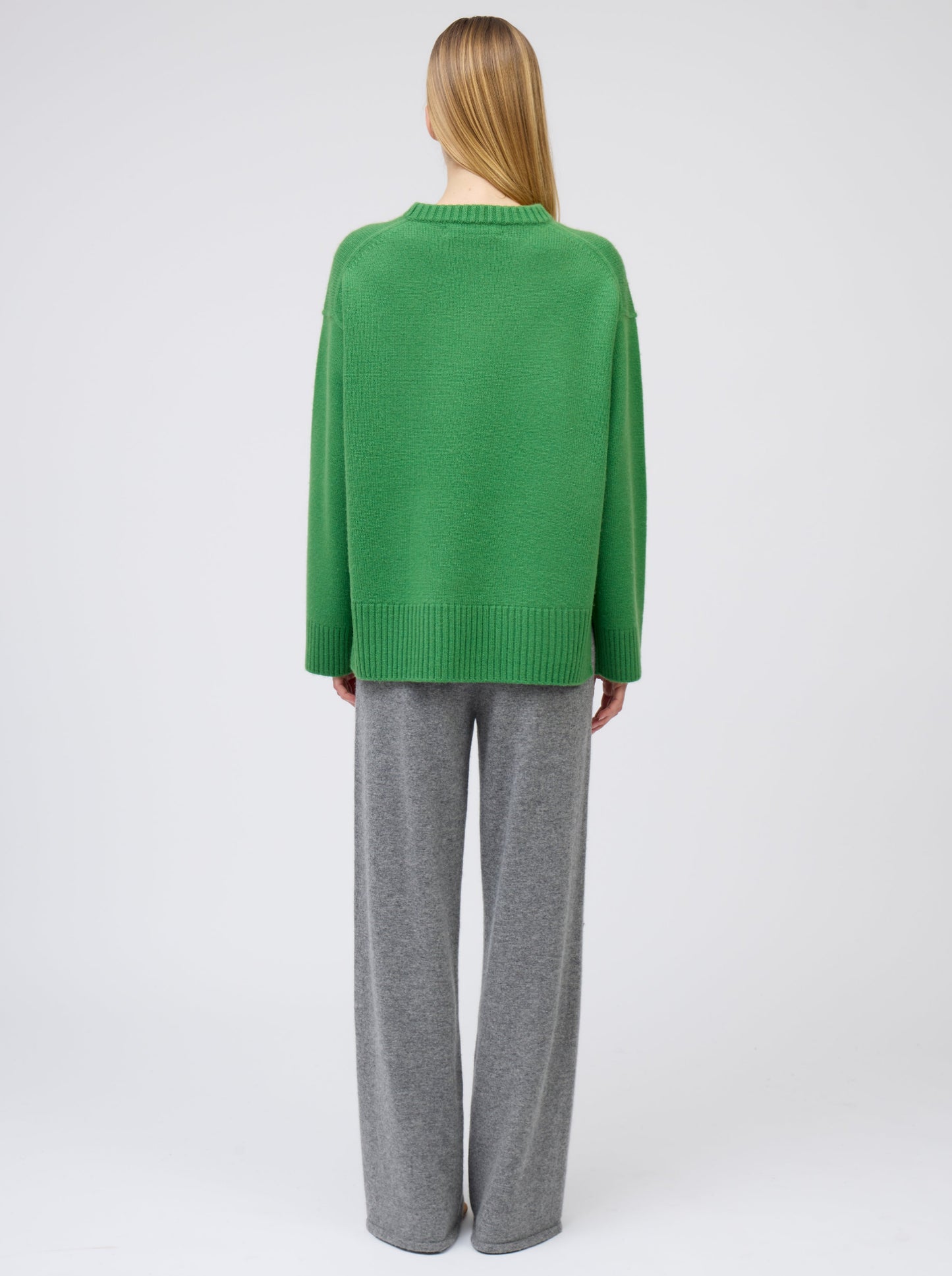Pine Green AW25 Oversized Round Neck Jumper