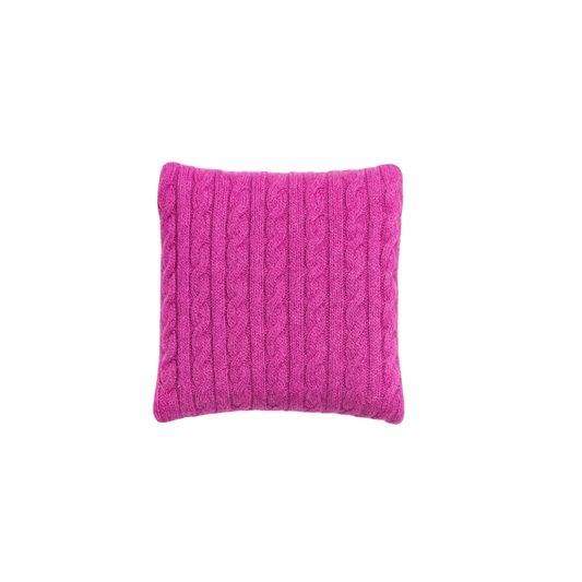 Fuchsia Cable Knit Lavender Cushion