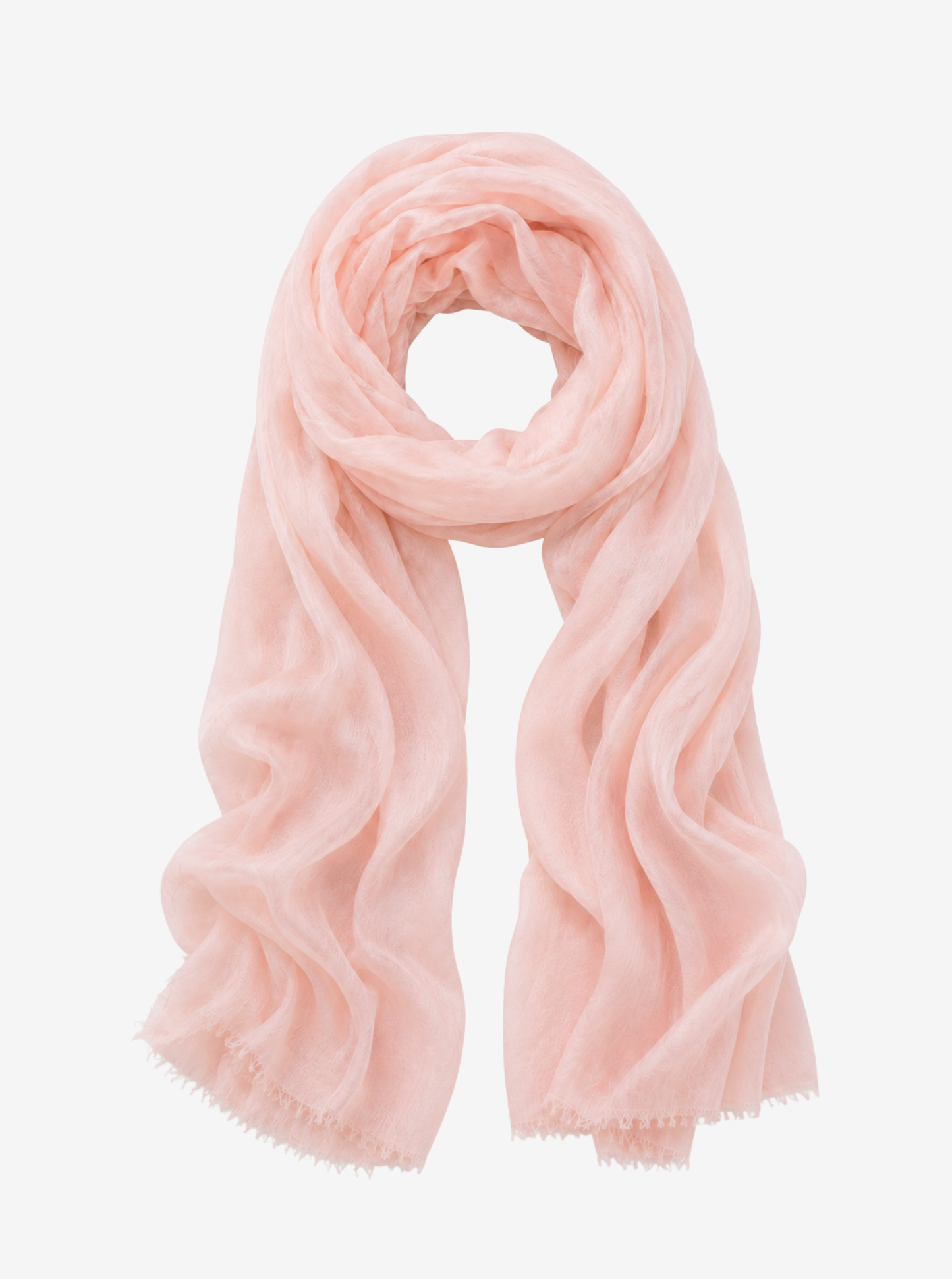 Peach Extra Fine Woven Cashmere Shawl