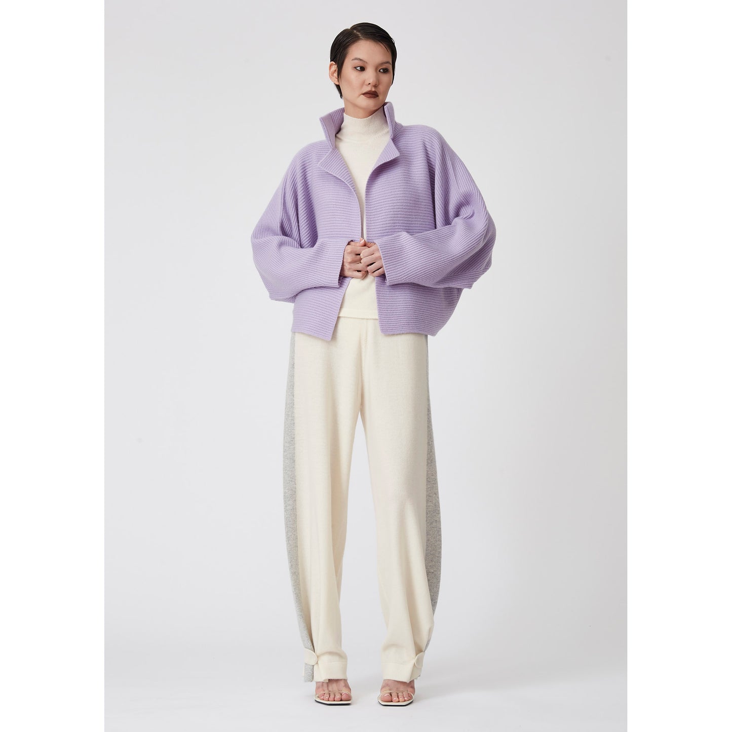 Light Purple Kimono cashmere Knit Jacket