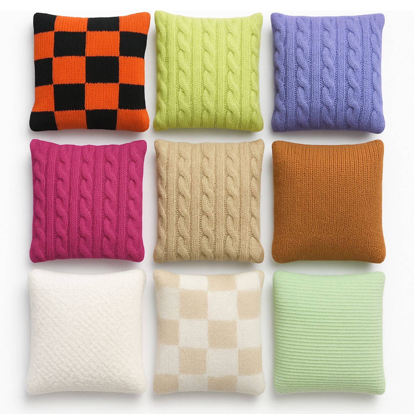 Grey And Red Checkered Mini Lavender Cushion