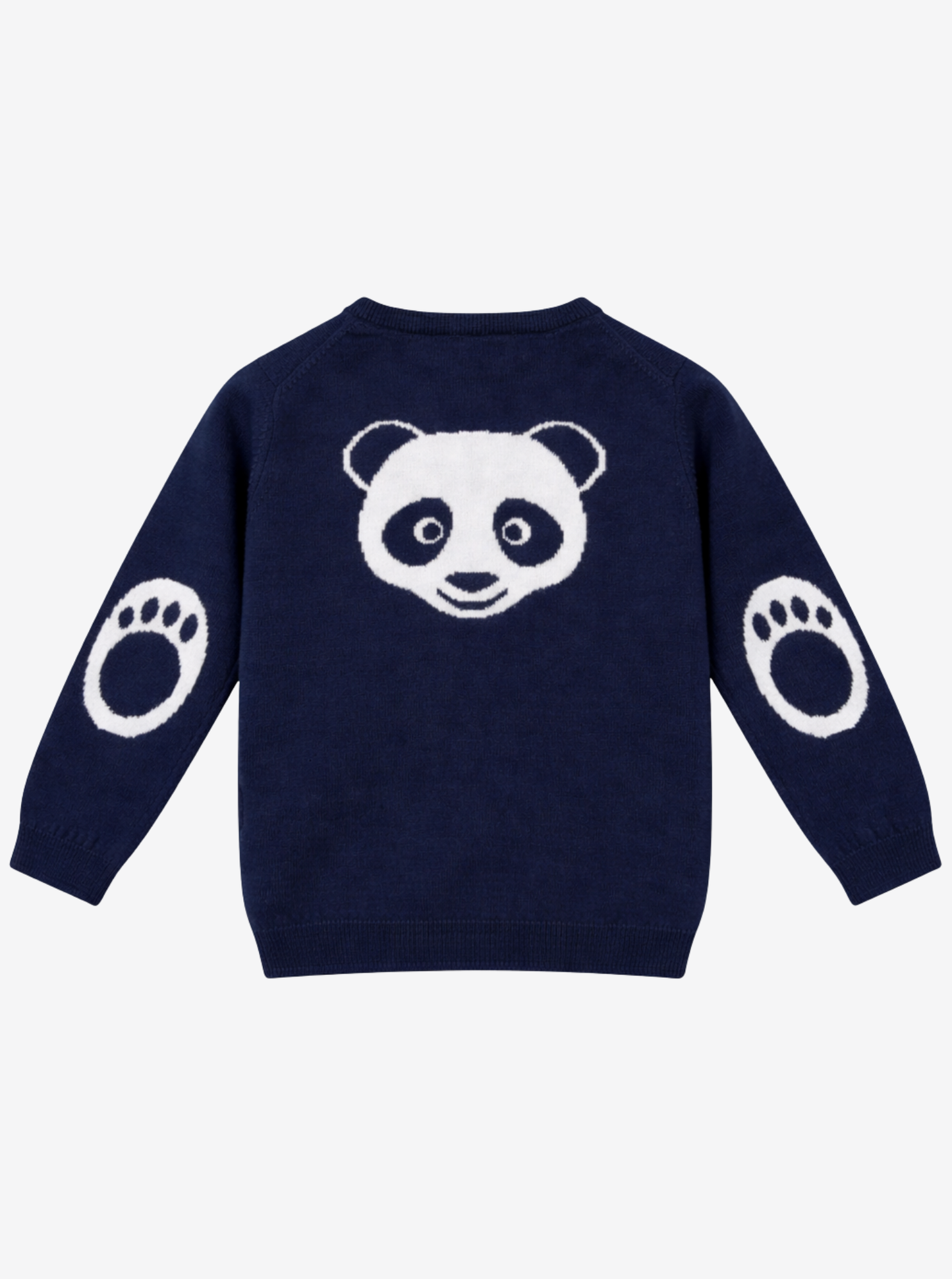 Navy Kid’s Cashmere Panda Face Jumper