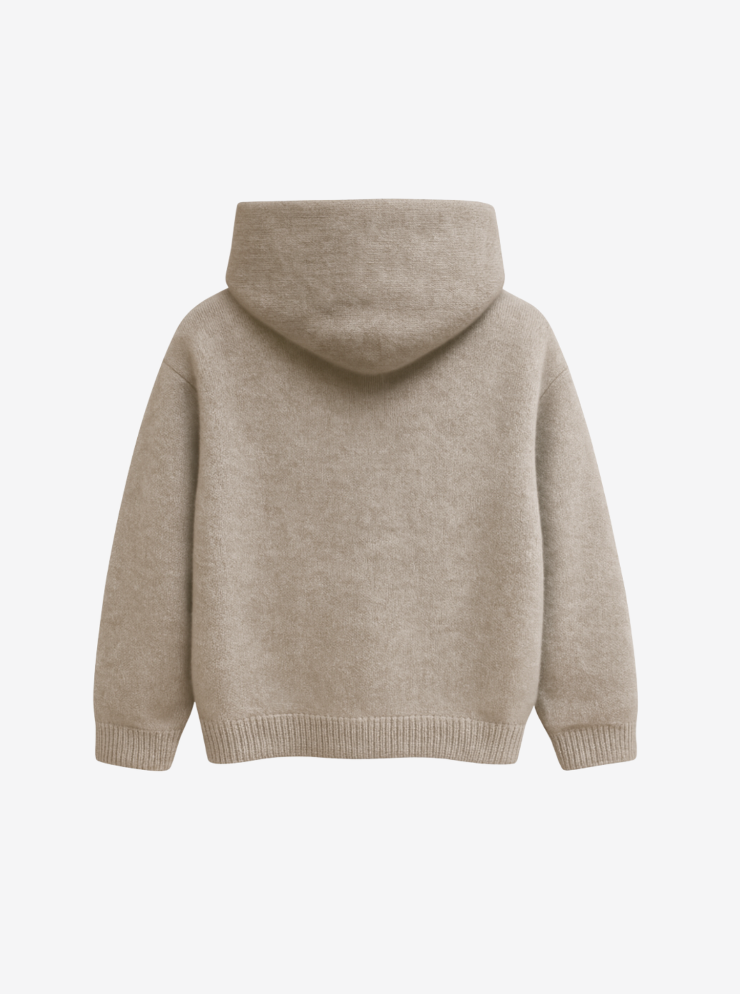 New beige Cashmere Knit Hoodie